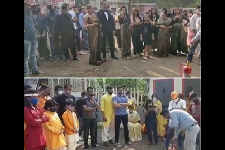 Fire Drill on TV Show Set